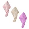 Baluue 3pcs Water Absorbent Hair Drying Hats Coral Fleece Shower Caps for Long Hair Quick Drying Turban Towels in Pink Purple Brown for Daily Use view 1