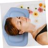 Baluue 2pcs Comfortable Bath Pillows for Bathtub Soft Foam Headrests with Strong Suction Cups for Neck and Head Support Relaxing Spa Experience Blue White view 2