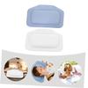 Baluue 2pcs Comfortable Bath Pillows for Bathtub Soft Foam Headrests with Strong Suction Cups for Neck and Head Support Relaxing Spa Experience Blue White view 3