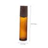 Baluue 10pcs Brown Glass Bottles with Wood Grain Caps Leakproof Multi-function Aroma Containers for Essential Oils Perfume and Makeup Compact Travel view 2