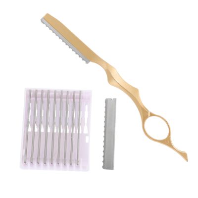 Beatifufu Manual Hair Cutting Razor with Replacement Blades Thinning Tool for Easy Texturizing and Trimming Lightweight Design for Comfortable Daily Use