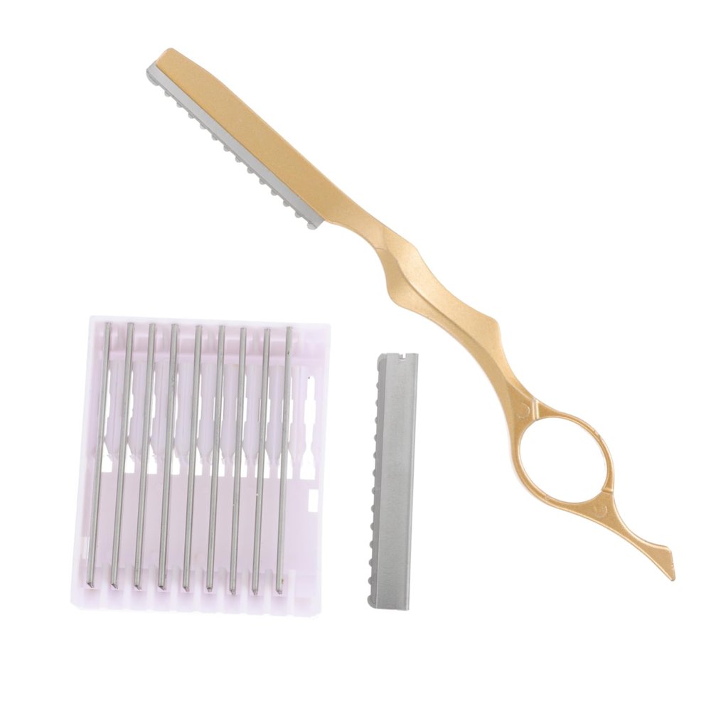 Beatifufu Manual Hair Cutting Razor with Replacement Blades Thinning Tool for Easy Texturizing and Trimming Lightweight Design for Comfortable Daily Use