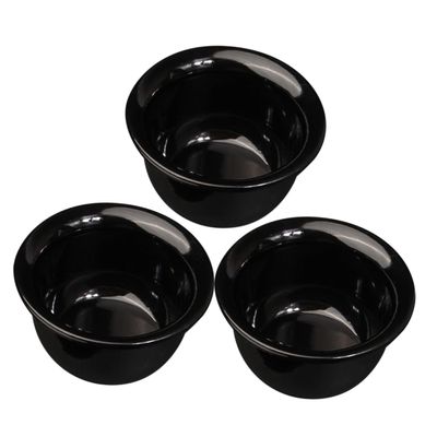 PAMINGONO 3pcs Reusable Shaving Bowls for Men Shaving Cup Stable Base for and Storage for Home Barber Shops and Salons