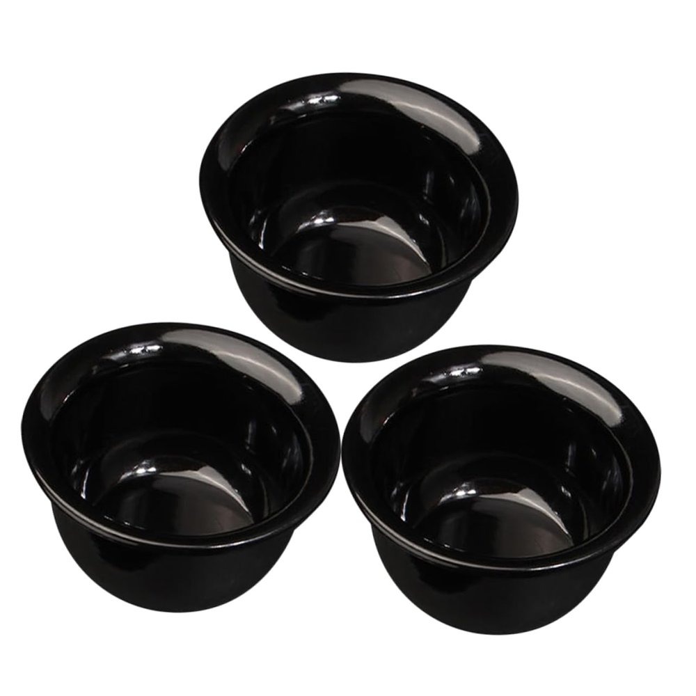 PAMINGONO 3pcs Reusable Shaving Bowls for Men Shaving Cup Stable Base for and Storage for Home Barber Shops and Salons