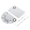 Didiseaon 2sets Stainless Steel Nail Art Palette Set Color Mixing Tools for Makeup Manicure Travel-friendly Design Easy to Clean for Professional Home Use Total view 1