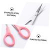 WOONEKY 3pcs Stainless Tools Eyelash Curler Scissors for Eyebrow Grooming and Nose Hair Trimming Curved Scissors view 4