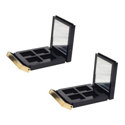 MERRYHAPY 2pcs Eyeshadow Boxes Mirror Compact Empty Makeup Containers for for Travel and Daily Use Organizer for Eyeshadow Blush and Lipstick