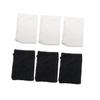 Baluue 6pcs Soft Microfiber Face Cleaning Gloves Mitts for Makeup Removal Skin-friendly Beauty Gloves for Women Black White view 1