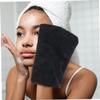 Baluue 6pcs Soft Microfiber Face Cleaning Gloves Mitts for Makeup Removal Skin-friendly Beauty Gloves for Women Black White view 3