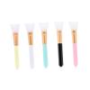 Baluue Wooden Handle Silicone Facial Brush for Women for Foundation and Mud Masks Easy to Clean Travel-friendly Design Random Color Option view 1