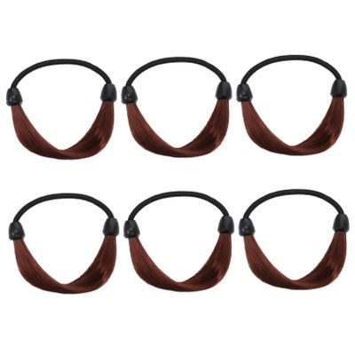 NULYLU Elastic Hair Ties 6pcs Headbands for Hair Snap Ponytail Holders No Crease for Women