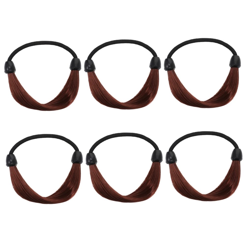 NULYLU Elastic Hair Ties 6pcs Headbands for Hair Snap Ponytail Holders No Crease for Women