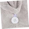 Baluue 3pcs Quick-Drying Hair Wraps Ultra-Absorbent Coral Fleece Towels for Fast Drying Wet Hair Reduces Frizz Breakage Comfortable Secure Design for White Pink Grey view 2