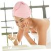 Baluue 3pcs Quick-Drying Hair Wraps Ultra-Absorbent Coral Fleece Towels for Fast Drying Wet Hair Reduces Frizz Breakage Comfortable Secure Design for White Pink Grey view 3