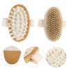 minkissy Wooden Handle Massager Brush for Dry Skin Exfoliation Body Massager Brush Set view 2