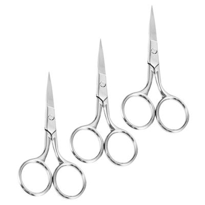 FRCOLOR 3pcs Quality Eyebrow Scissors Stainless Steel for Lash and Brow Shaping