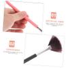 Baluue 4pcs Professional Makeup Long Handle Fan Shape Blush Brush Fan Shaped Powder Brush for Highlighters Makeup view 4
