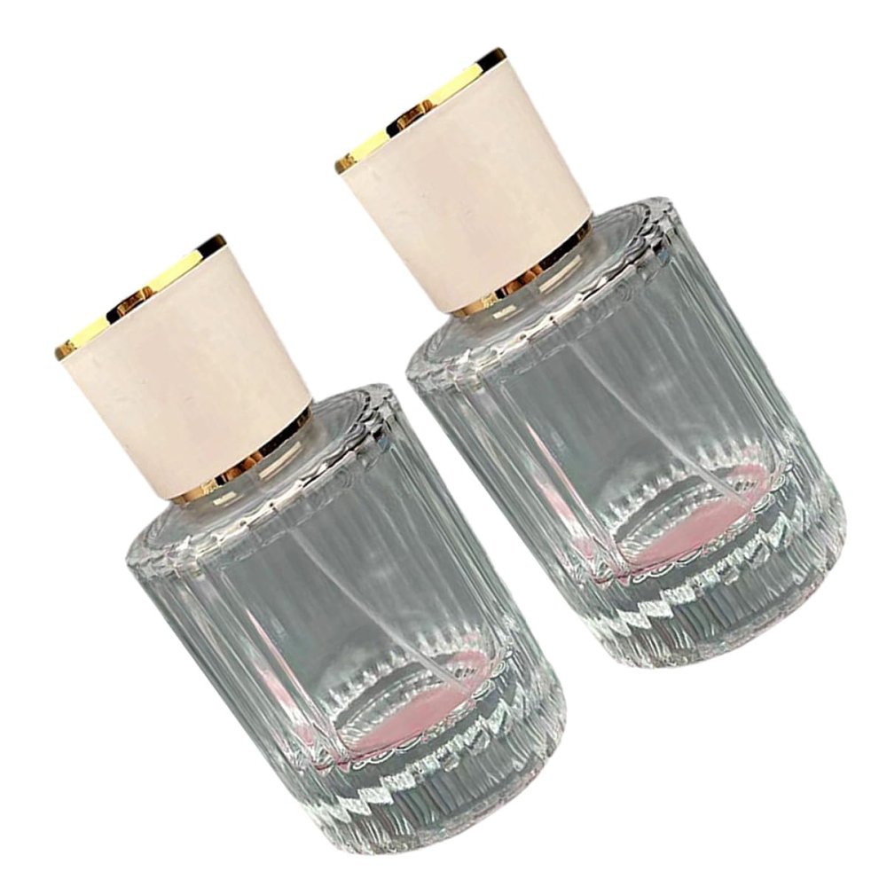 WOONEKY 2pcs Glass Perfume Bottles Squeeze Bottles for Travel Tsa Approved Refillable Squirt