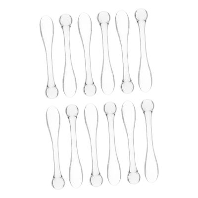 MERRYHAPY 15pcs Face Mask Spoons Transparent Acrylic Makeup Spatula for Mixing Applying Creams and Serums Lightweight Portable Skin Care Tools for Women