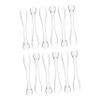 MERRYHAPY 15pcs Face Mask Spoons Transparent Acrylic Makeup Spatula for Mixing Applying Creams and Serums Lightweight Portable Skin Care Tools for Women view 1