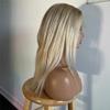 130% Density Platinum Blonde Ahsy Blonde Lace Wigs Straight Virgin Human Hair For Women Full Lace Wig 20inches#130 view 3