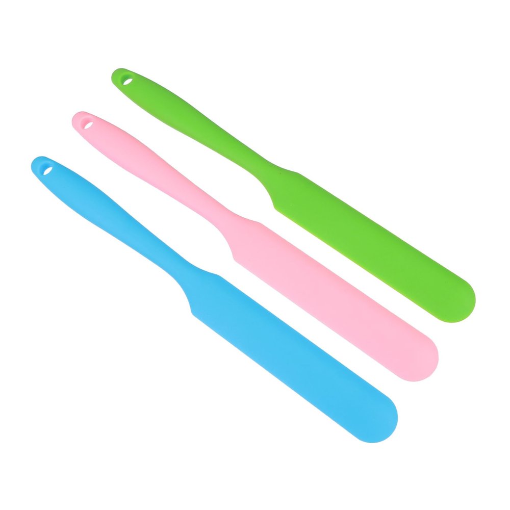 Ipetboom 3pcs Silicone Non-stick Wax Spatula for Hair Removal Durable Applicator Sticks with Hanging Design for Body Legs Face and Eyebrow Waxing
