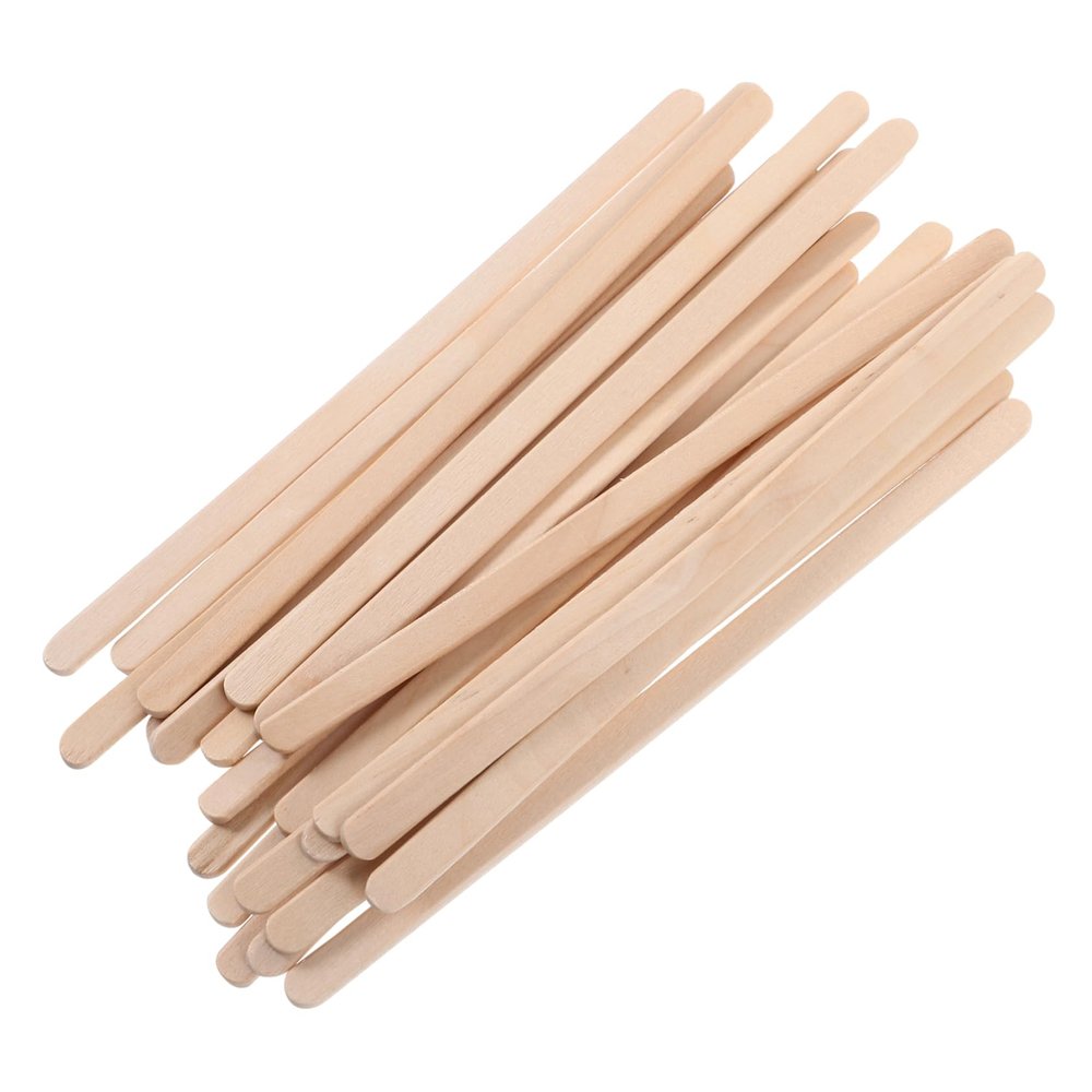 FRCOLOR 100pcs Wooden Wax Sticks Applicator Tool Hair Removal Waxing Sticks for Women Facial Hair Removal Eyebrow Waxing Finishing