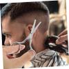 Mikinona 2pcs Safety Nose Hair Scissors Multi-function Scissors for Eyebrow Nose Beard Trimming view 2