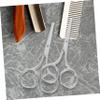 Mikinona 2pcs Safety Nose Hair Scissors Multi-function Scissors for Eyebrow Nose Beard Trimming view 4