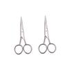 NOLITOY 2pcs Stainless Steel Beard and Mustache Trimming Scissors Durable Grooming Shears for Men for Barbers and Home Use Silver Finish view 1