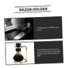 Ipetboom Shaving Razor Stand Organizer Metal Rack Holder for Shaving Brush Compact Design for Efficient Air Drying and Neat Storage Non-slip Base for Stability for Bathroom Use view 3