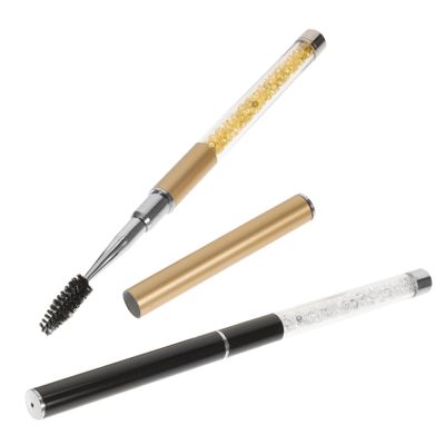 HAPINARY 2pcs Eyelash Brush for Eyelash Extensions and Eyebrow Grooming and Spiral Spoolie Brushes for Lashes and Brows