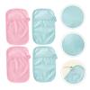 ANDRESLAD 4pcs Cotton Bath Mitts Reusable Bath Gloves Shower Brush for Family Travel view 4