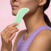 FRCOLOR 2pcs Facial Scraper Massager Gua Sha Tools Jade Facial Rollers Face Rolling Massager Skincare Tool for Women view 3