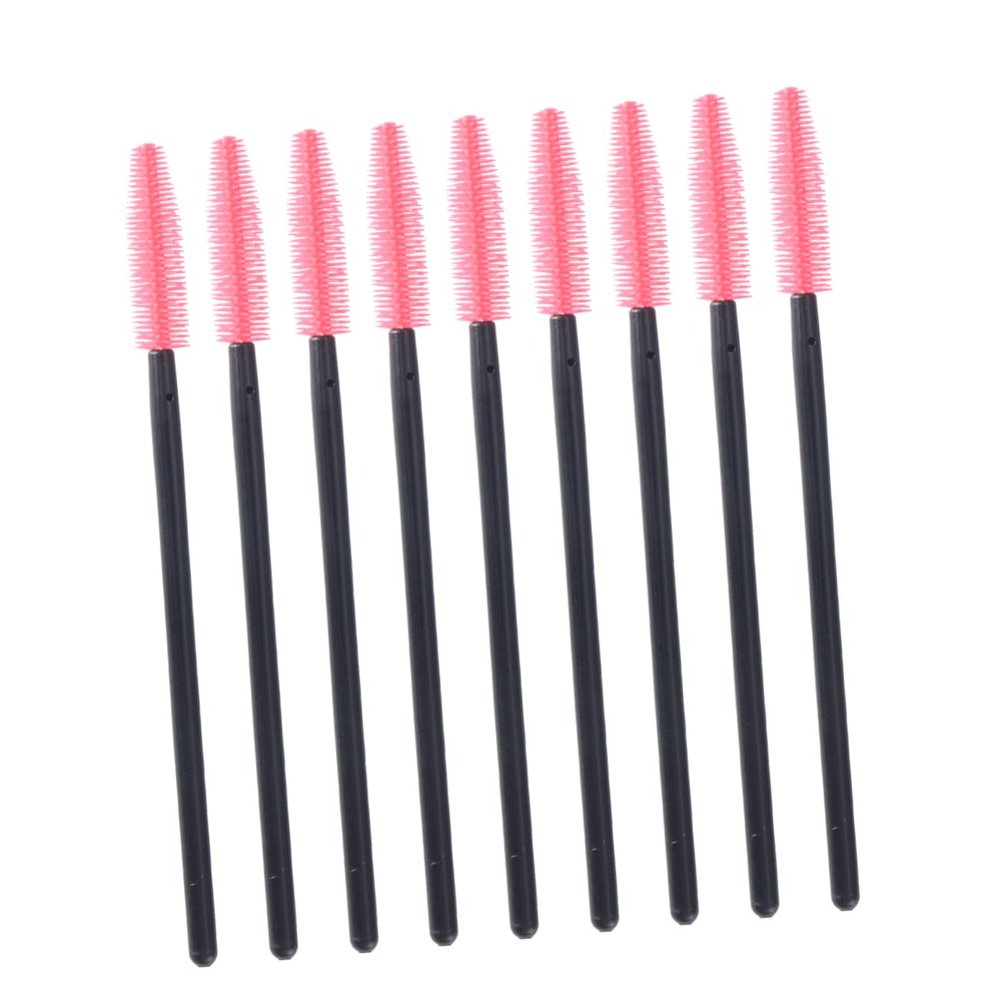 Baluue 100pcs Disposable Silicone Makeup Brushes Eyelash Curler Blush Brow Mascara Easy Application for Makeup Enthusiasts