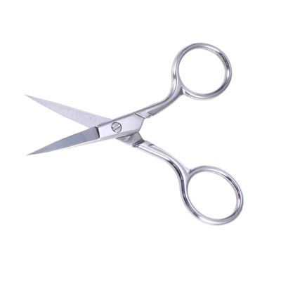 NOLITOY 2pcs Precision Stainless Steel Eyebrow Scissors Nose Hair Trimmer Split End Trimmer Facial Hairs Removal Curved Tips Comfortable to Hold