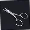 NOLITOY 2pcs Precision Stainless Steel Eyebrow Scissors Nose Hair Trimmer Split End Trimmer Facial Hairs Removal Curved Tips Comfortable to Hold view 3