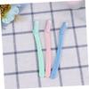 NOLITOY Stainless Steel Eyebrow Knives 3 Piece Set Portable Razor for Women Precision Trimmer Makeup Essentials Random Color view 3