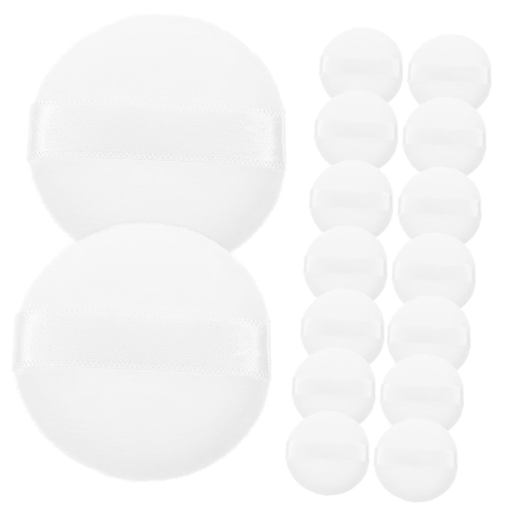 Baluue 20pcs Flocked Powder Puff Makeup Applicator Sponge for Powder Foundation Concealer Blusher Random Color