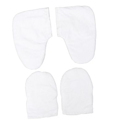 NOLITOY Paraffin Wax Gloves and Foot Covers Spa and Home Use Cotton Thermal Insulation Mitts for Hand and Foot Therapy Fully Washable Smooth Liner White