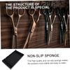 Baluue Hair Clipper Storage Rack with Non-Slip Mat Multi-Purpose Hair Trimmer Holder for Barbershop Durable and Space-Saving Organizer for Clippers and Tools Black view 2