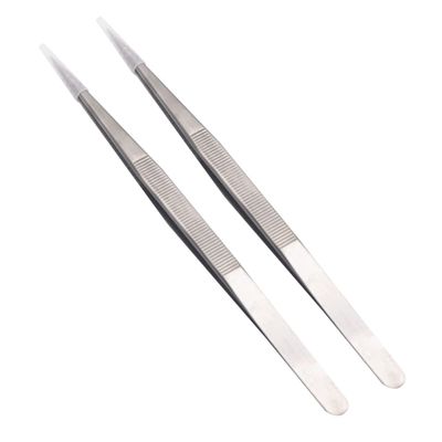 VINTORKY 2pcs Multifunctional Jewelry Tweezers Set Steel Tweezers Kit Lock Slip Long Professional for Lash and Jewelry Repair