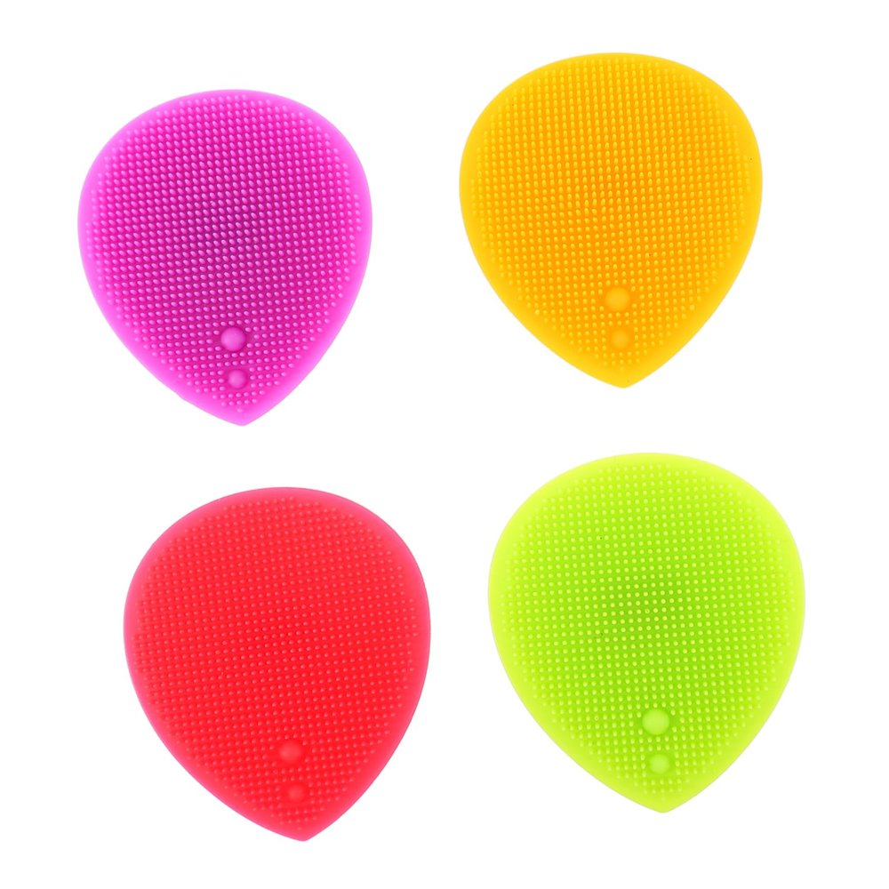 IWOWHERO 4pcs Silicone Face Deep Cleaning Scrubbers Facial Cleansing and Exfoliation Compact and Travel-Friendly Face Brushes for Deep Skin Care