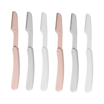 NOLITOY 6pcs Facial Eyebrow Shaper Foldable Brow Razor for Women Razors Trimmer for Women Non-Slip Grip Portable