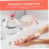 IWOWHERO Natural Loofah Face Set Gentle Facial Puff for Men 8cm Round 4 Pack Makeup Remover Pads view 3