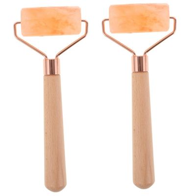 Beatifufu 2pcs Gua Sha Facial Tools Face Massage Roller Stick Rose for Beauty Face Lifting Device