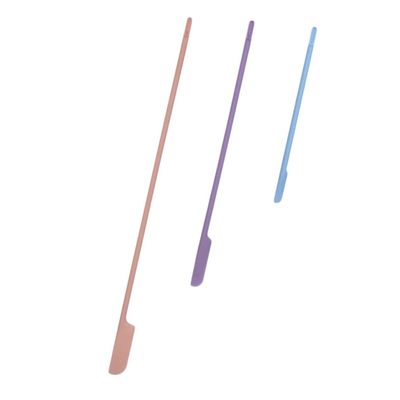 NOLITOY Silicone Makeup Beauty Spatula Set Long Handle 3pcs Set Fluff Applicator Bottle Scraper for Cosmetics Lotion Random Color