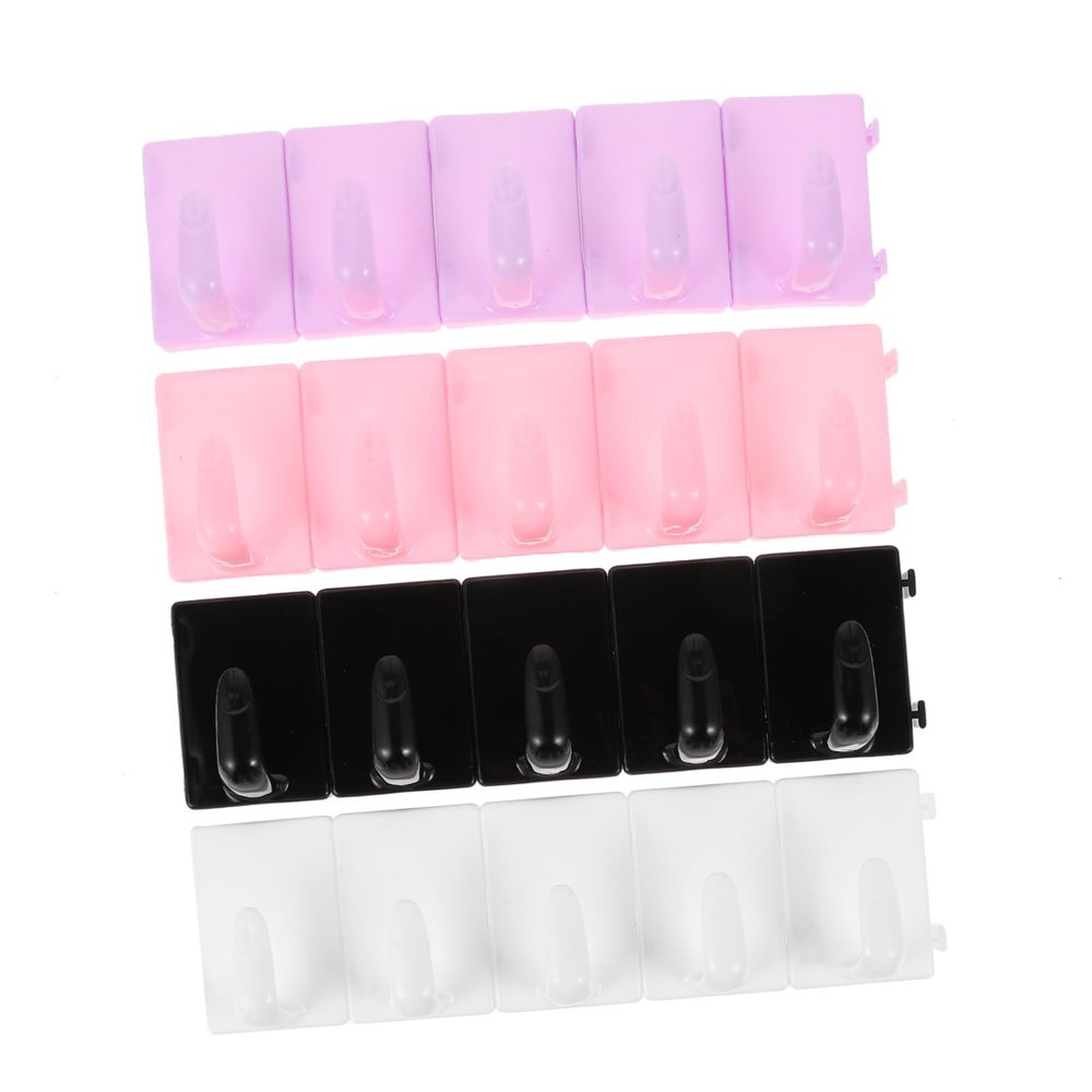 HAPINARY 4pcs Magnetic Nail Art Practice Stand Fix Display Base for Nail Tips for Beginners and Professionals Great for Manicure Training and Showcasing Designs