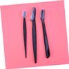 FRCOLOR 3pcs Eyebrow Razor Set Portable Eyebrow Trimmer Makeup Tool Kit Plastic Handle and Cover Easy to Clean for Travel view 4