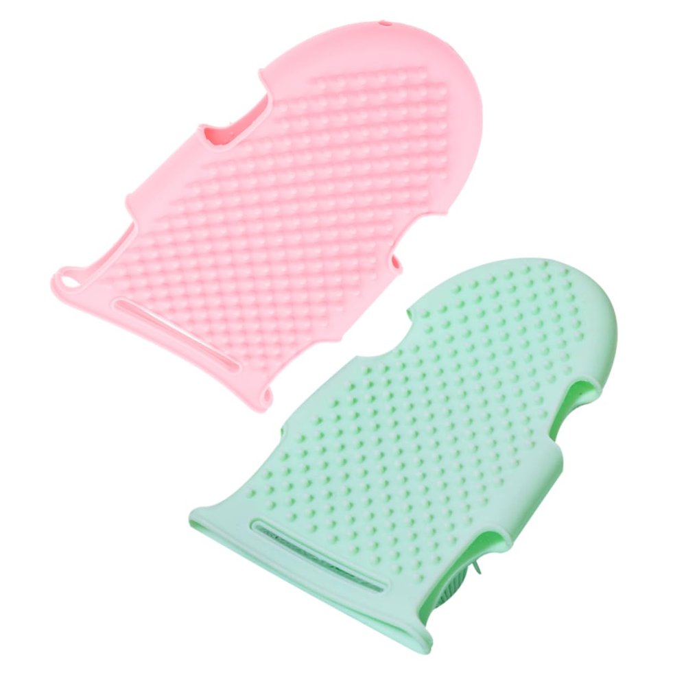 PAMINGONO 2pcs Body Loofahs Silicone Bath Brush Exfoliating Scrubbers for Household Bathing